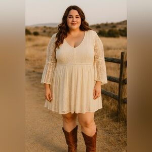 Shyanne Cream Lace Mini Dress